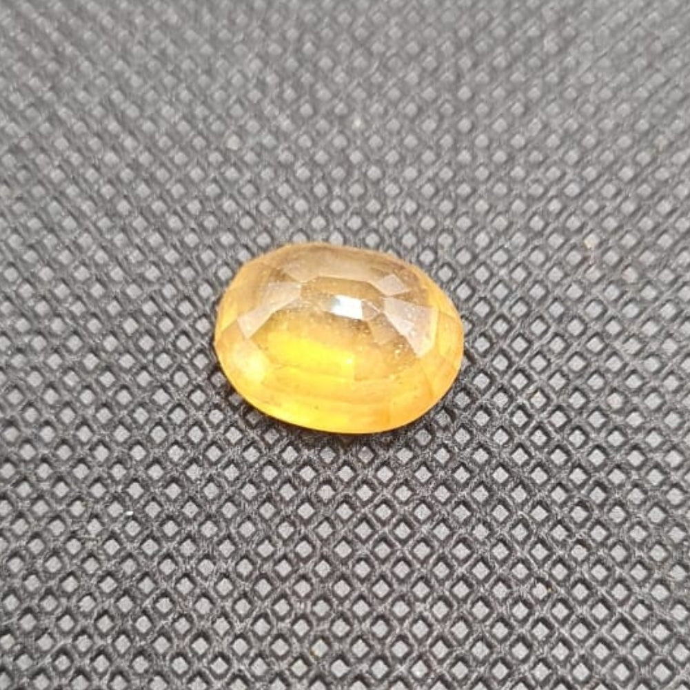 Natural Yellow Sapphire (Pukhraj) | Certified Gemstone – 9.80 Carat