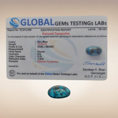 Natural Turquoise (Firoza) | Certified Gemstone 12.53 Carat