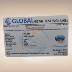 Natural Turquoise (Firoza) | Certified Gemstone 12.89 Carat