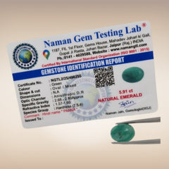 Natural Emerald (Panna) | Certified Gemstone 5.91 Carat
