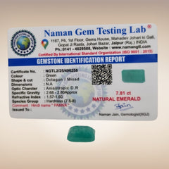 Natural Emerald (Panna) | Certified Gemstone 7.81 Carat