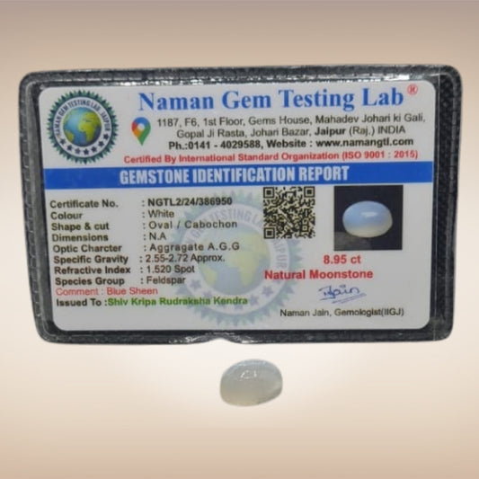 Natural Moonstone (Chandramani) | Certified Gemstone 8.95 Carat