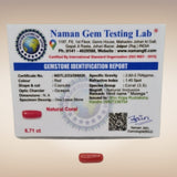 Natural Coral (Moonga) | Certified Gemstone 6.71 Carat