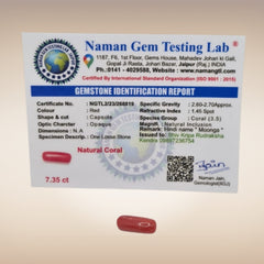 Natural Coral (Moonga) | Certified Gemstone 7.35 Carat