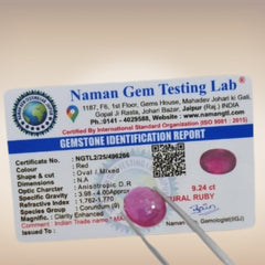 Natural Ruby (Manik) | Certified Gemstone 9.24 Carat