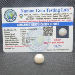 South Sea Pearl (Moti) | Certified Natural Pearl 8.62 Carat
