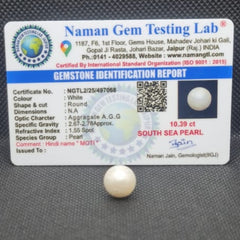 South Sea Pearl (Moti) | Certified Natural Pearl 10.39 Carat
