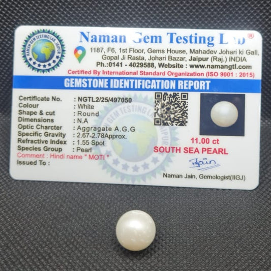South Sea Pearl (Moti) | Certified Natural Pearl 11.00 Carat