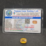 Natural Yellow Sapphire (Pukhraj) | Certified Gemstone – 7.47 Carat