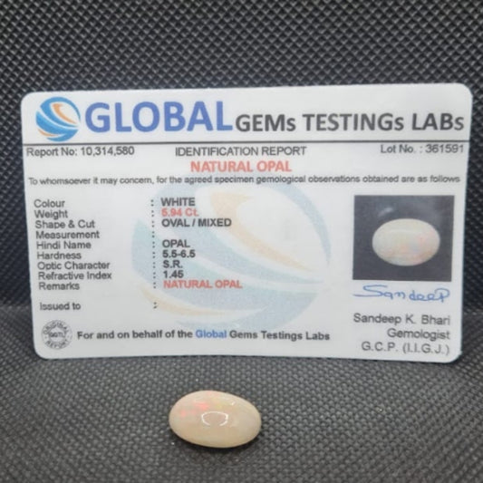 Natural Opal | Certified Gemstone 5.94 Carat