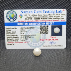 South Sea Pearl (Moti) | Certified Natural Pearl 7.36 Carat