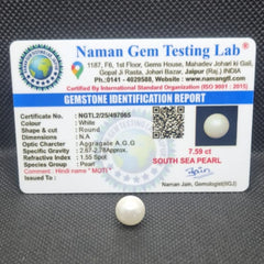 South Sea Pearl (Moti) | Certified Natural Pearl 7.59 Carat
