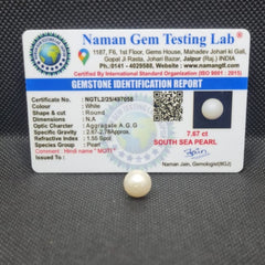 South Sea Pearl (Moti) | Certified Natural Pearl 7.67 Carat