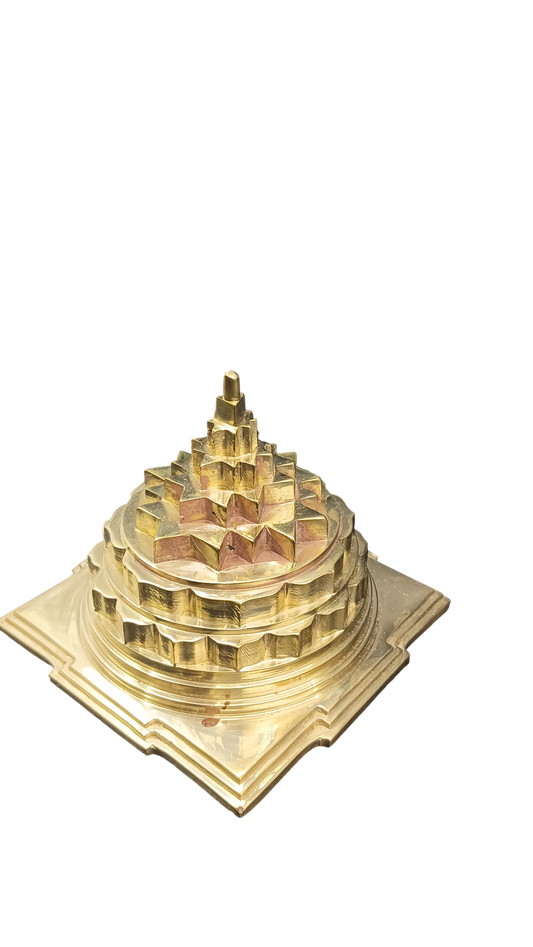 Akhand Handmade Hollow Panchdhatu Meru Shree Yantra 4*4 Inch