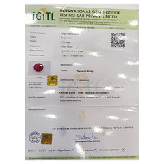 Natural Burma (Myanmar) Ruby - 7.54 Carat