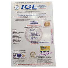 Natural Sri Lankan / Ceyloni Yellow Sapphire - 7.77 Carat